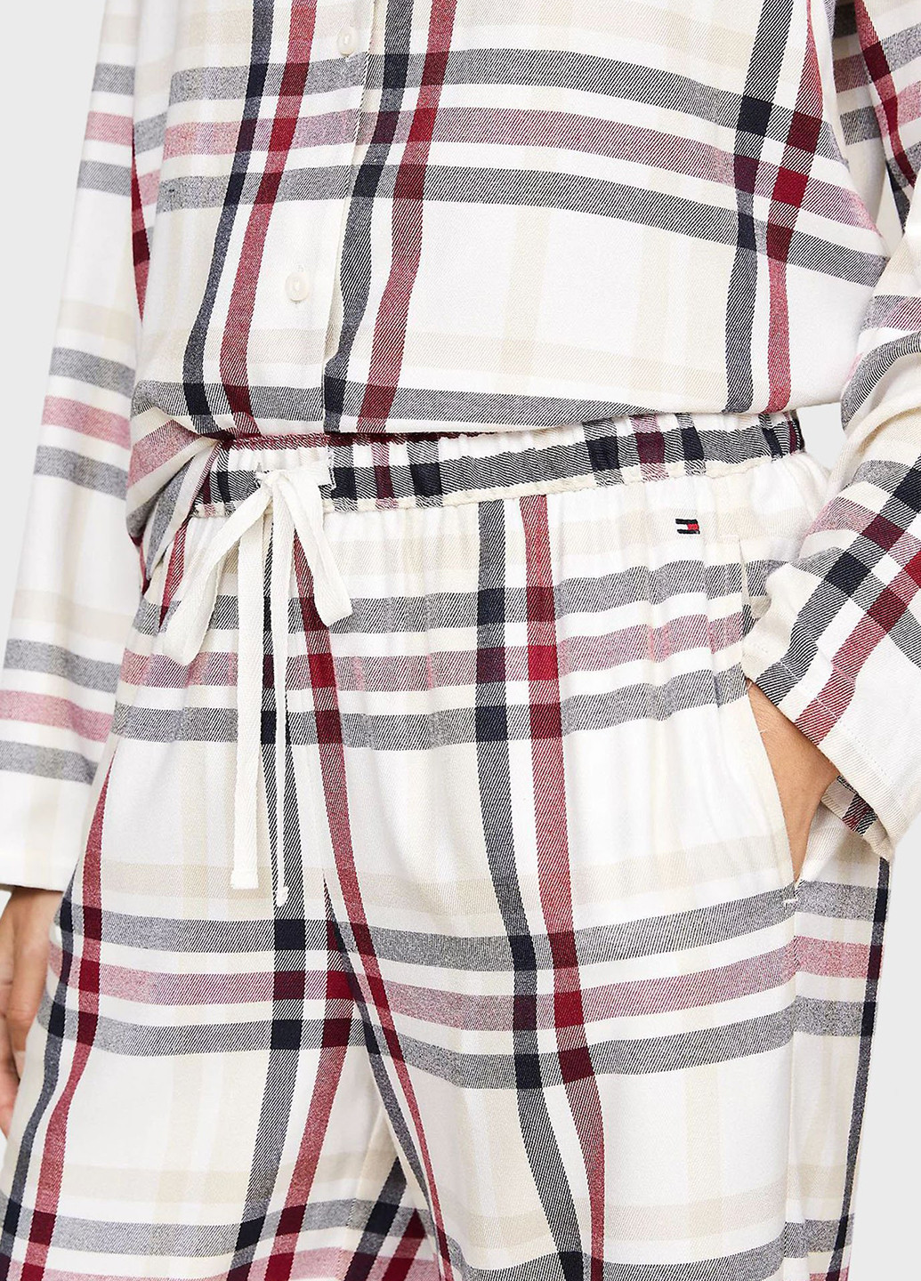 Комбинированная всесезон комплект (пижама (рубашка, брюки), тапочки) рубашка + брюки Tommy Hilfiger