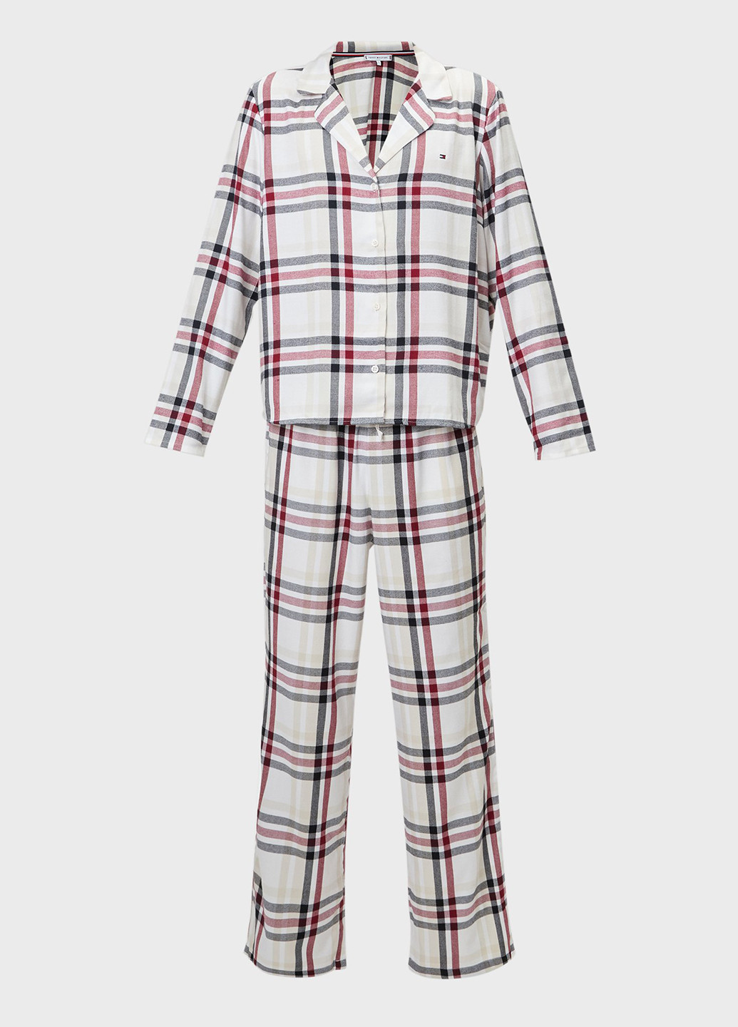 Комбинированная всесезон комплект (пижама (рубашка, брюки), тапочки) рубашка + брюки Tommy Hilfiger