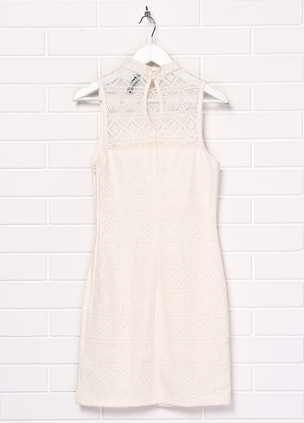 Молочное коктейльное платье H&M однотонное
