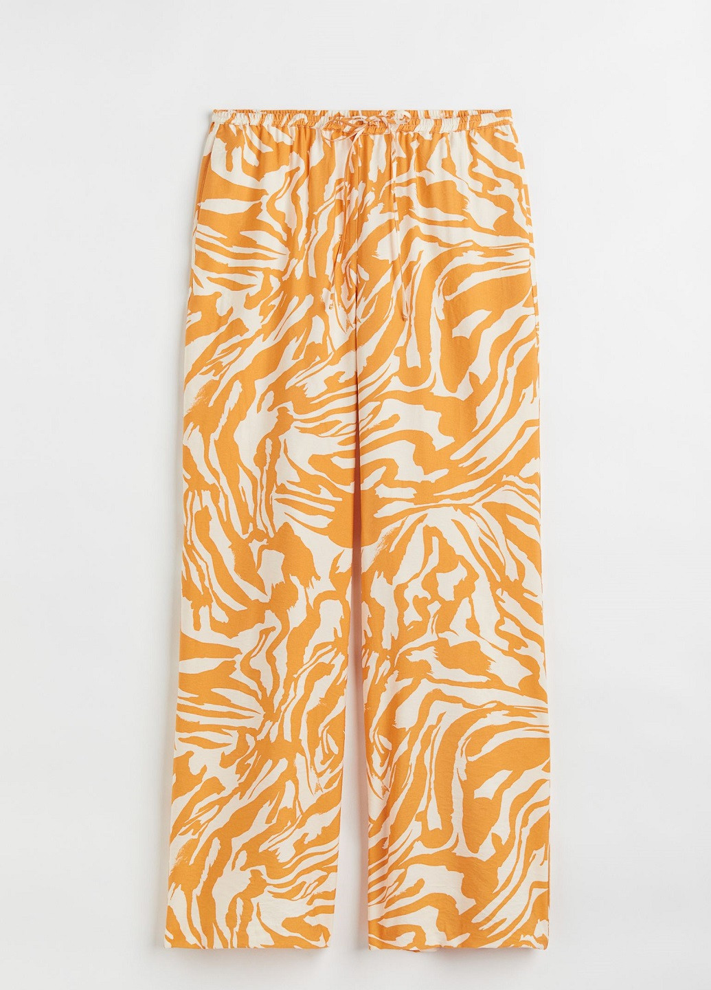 Светло-оранжевые кэжуал демисезонные брюки H&M