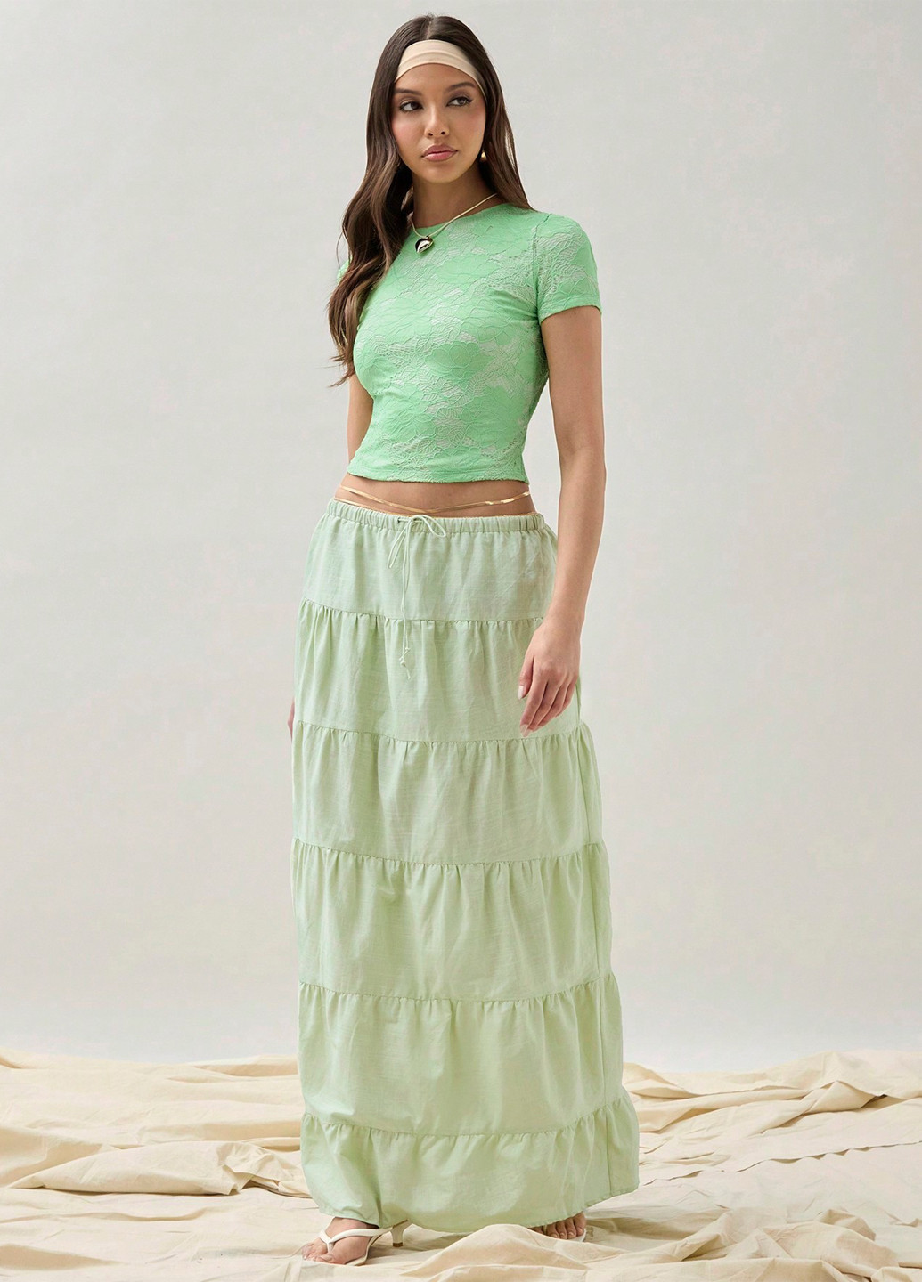 Светло-зелёная блуза SHEIN