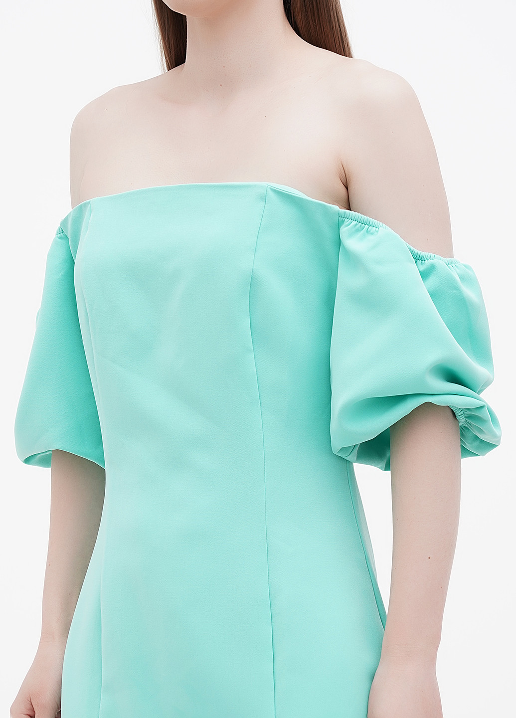 Мятное кэжуал платье футляр Dioni однотонное