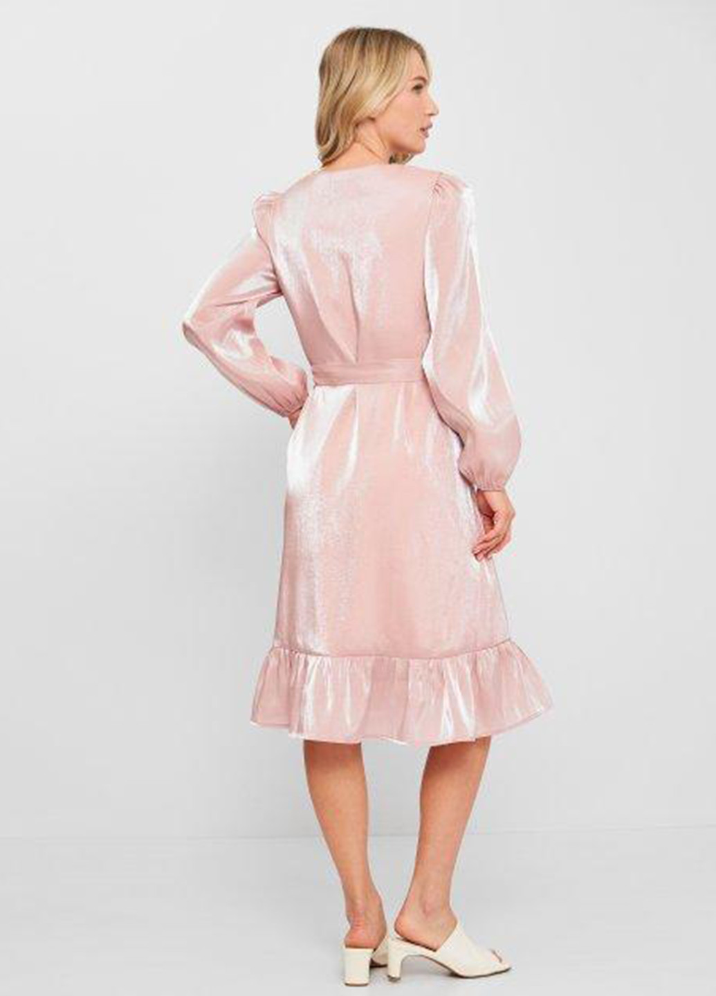 Світло-рожева кежуал сукня, сукня кльош Minimum однотонна