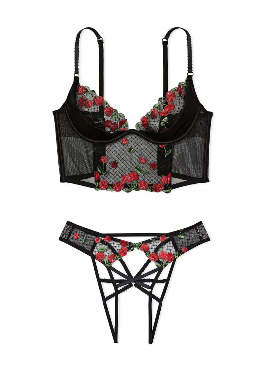 Темно-фиолетовый демисезонный комплект (бюстгальтер, трусики) Victoria's Secret