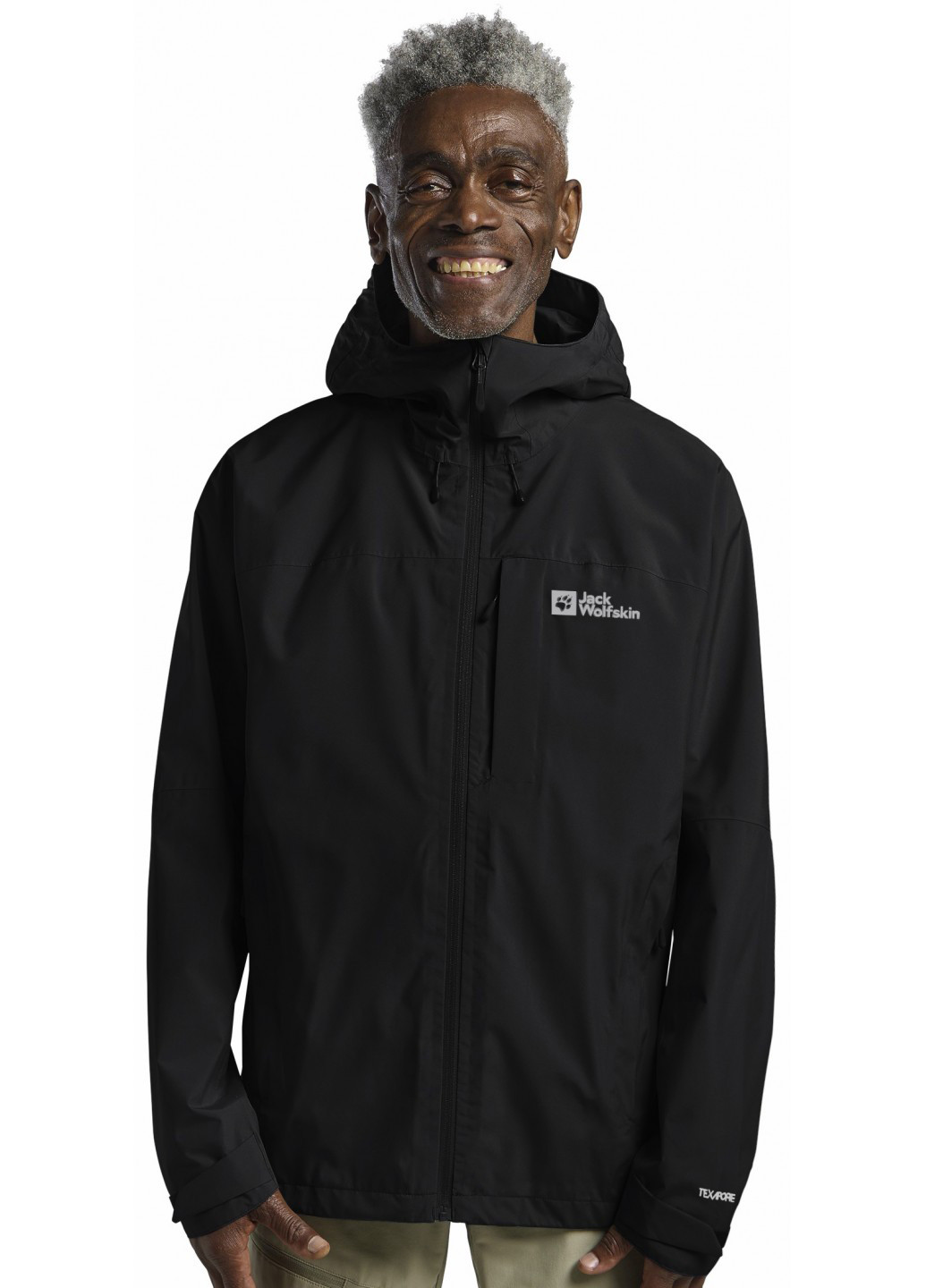 Черная демисезонная ветровка Jack Wolfskin TEMPEST 2L JKT M