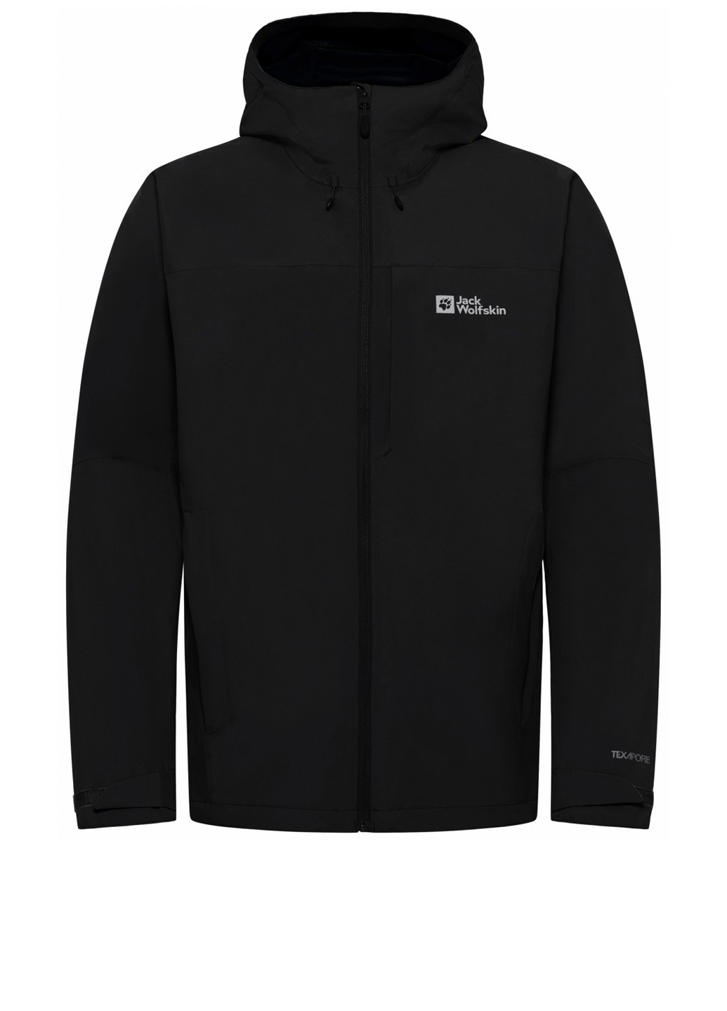 Черная демисезонная ветровка Jack Wolfskin TEMPEST 2L JKT M