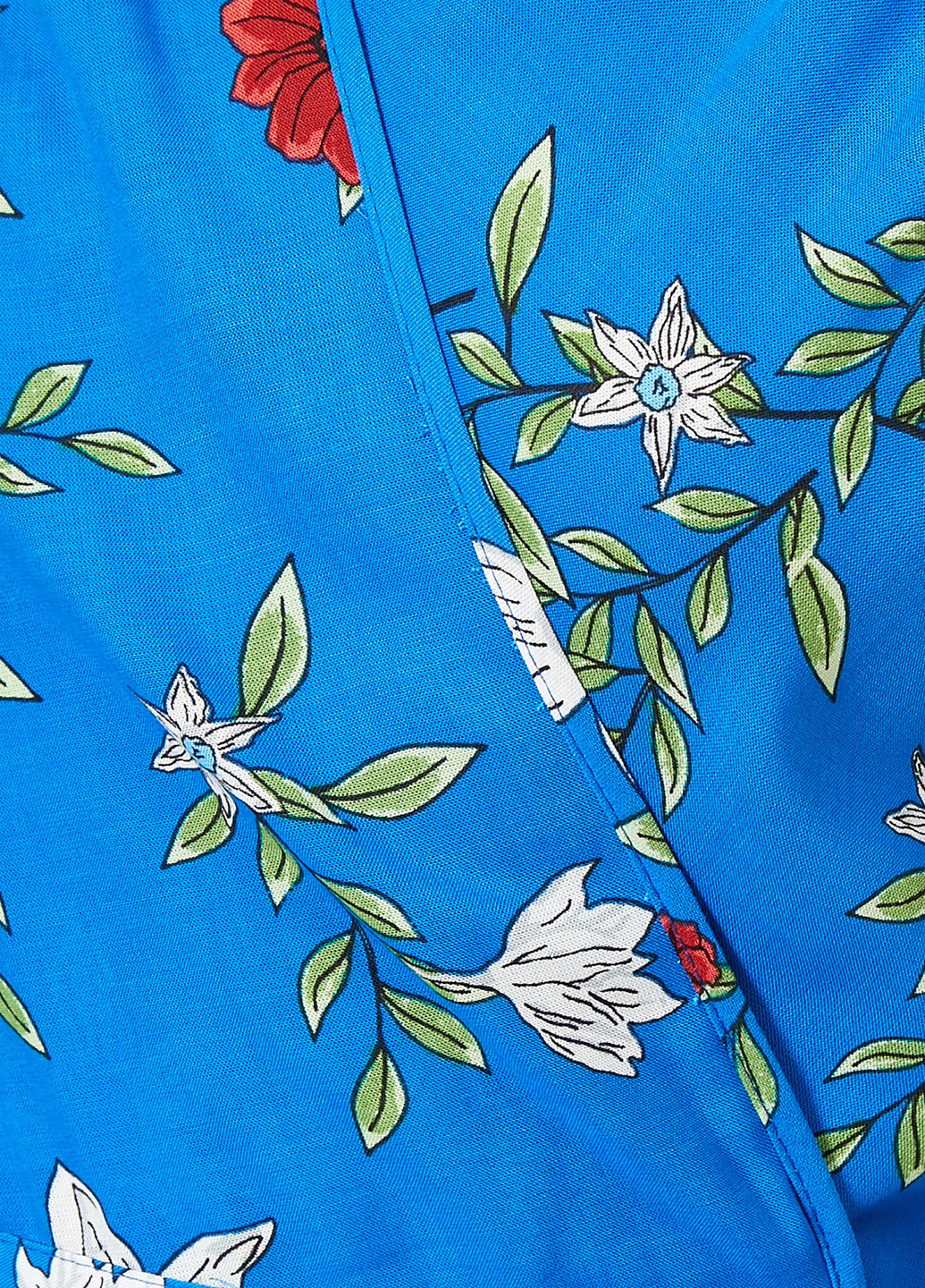 Блакитна кежуал плаття, сукня на запах KOTON з квітковим принтом