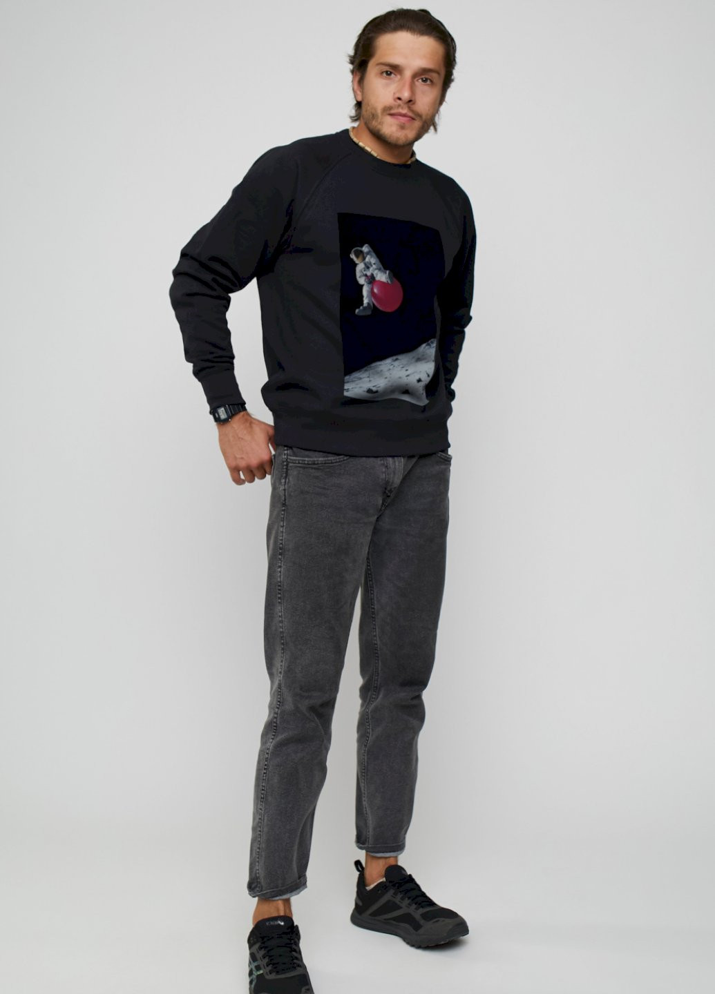 Черный свитшот мужской YAPPI (198688842)