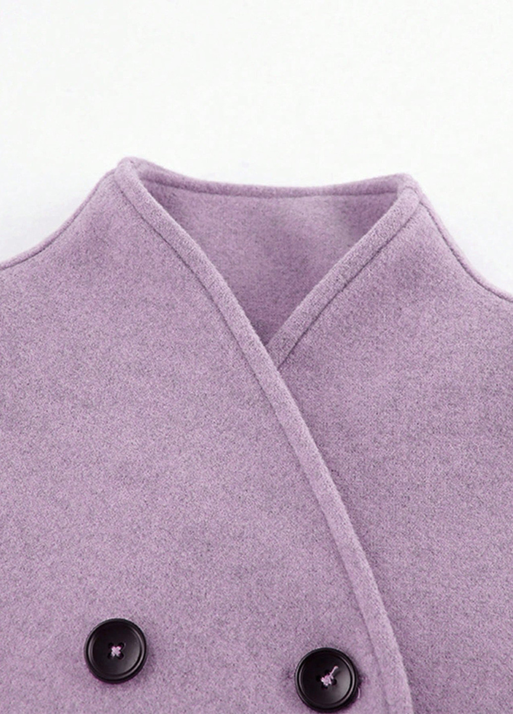 Лілове демісезонне Пальто двобортне SHEIN