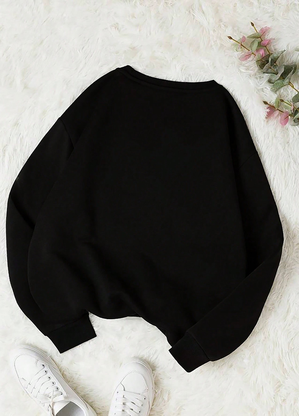 Черный свитшот SHEIN новогодний (332520439)