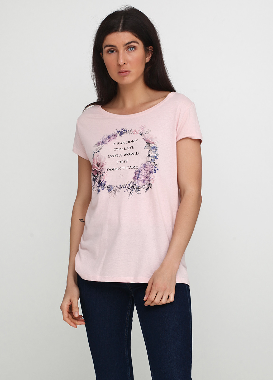 Светло-розовая летняя футболка Fresh Made
