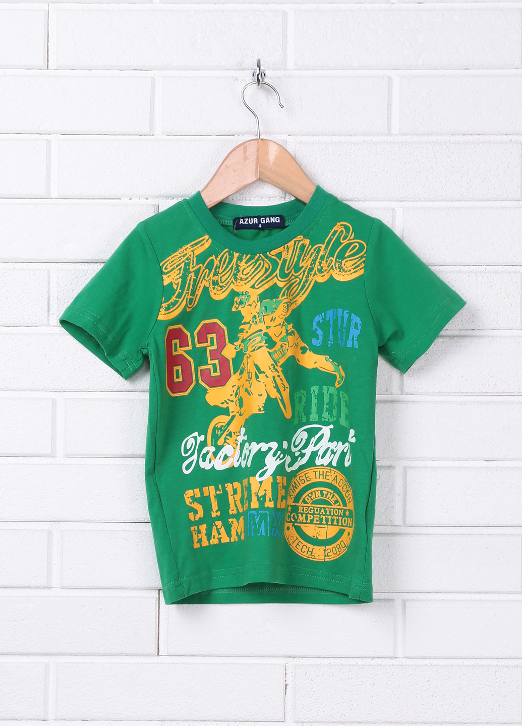 Зеленая летняя футболка с коротким рукавом Azur Gang