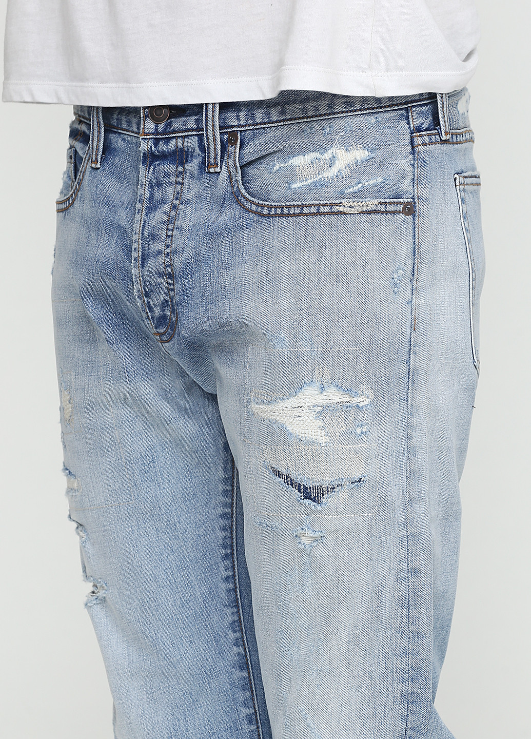 Голубые демисезонные прямые джинсы Gapchinska