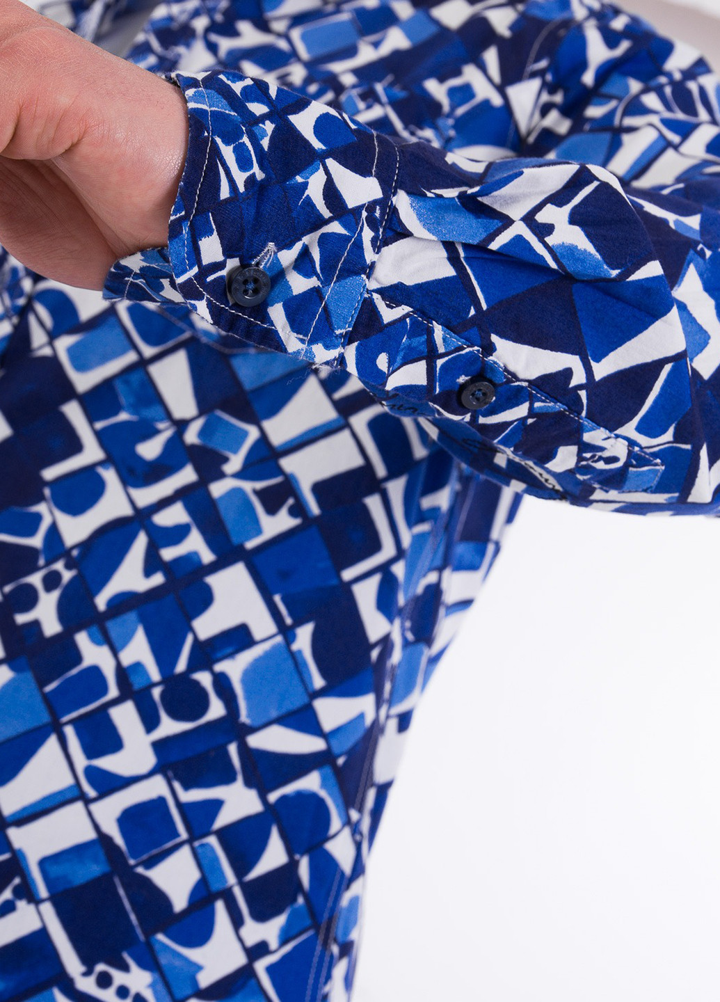 Синяя кэжуал рубашка с абстрактным узором Desigual