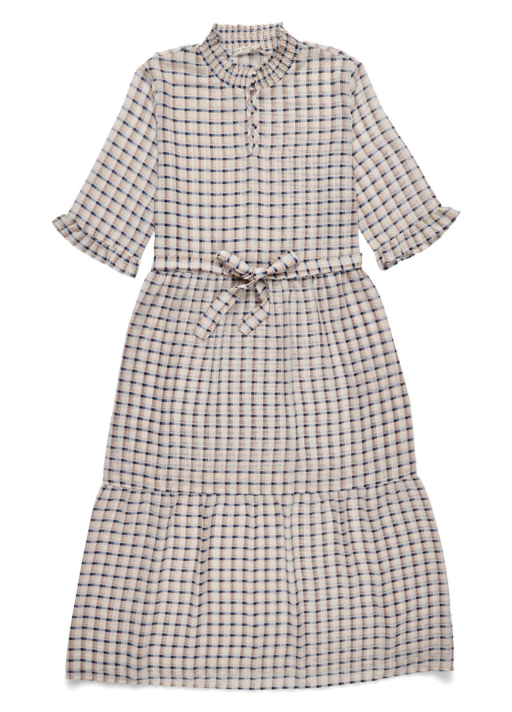 Бежевое кэжуал платье Love Copenhagen в клетку