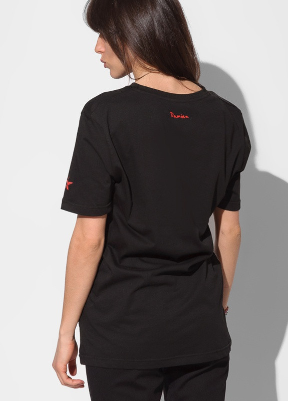 Черная всесезон футболка женская Damien D28-XS