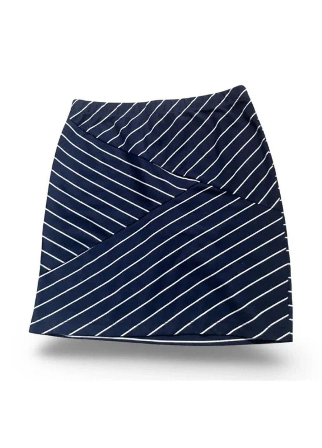 Синяя кэжуал в полоску юбка American Fashion а-силуэта (трапеция)