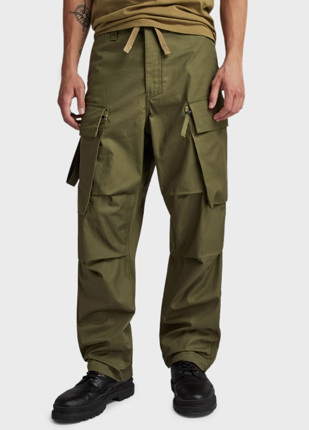 Хаки кэжуал демисезонные карго брюки G-Star Raw