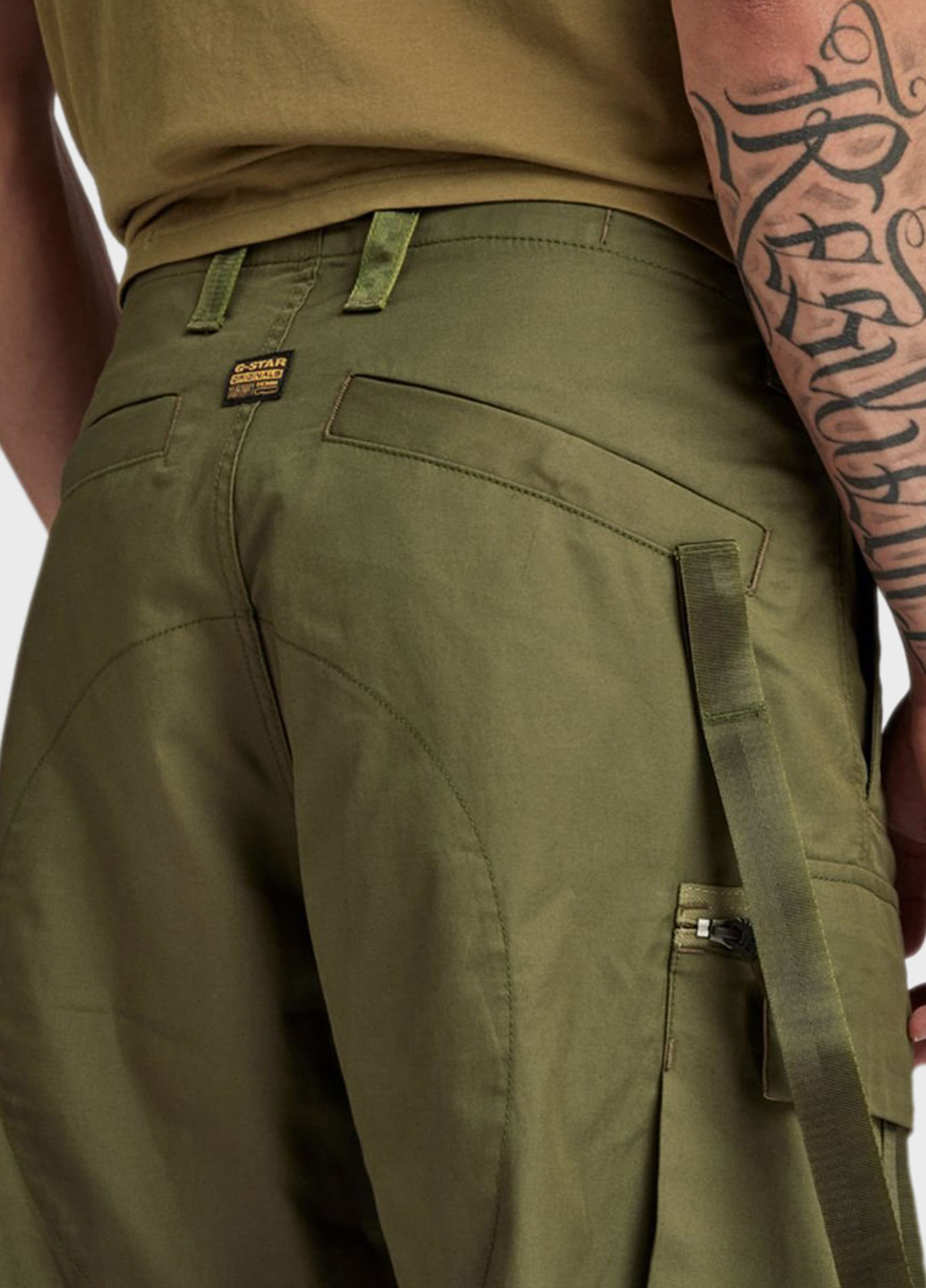 Хаки кэжуал демисезонные карго брюки G-Star Raw