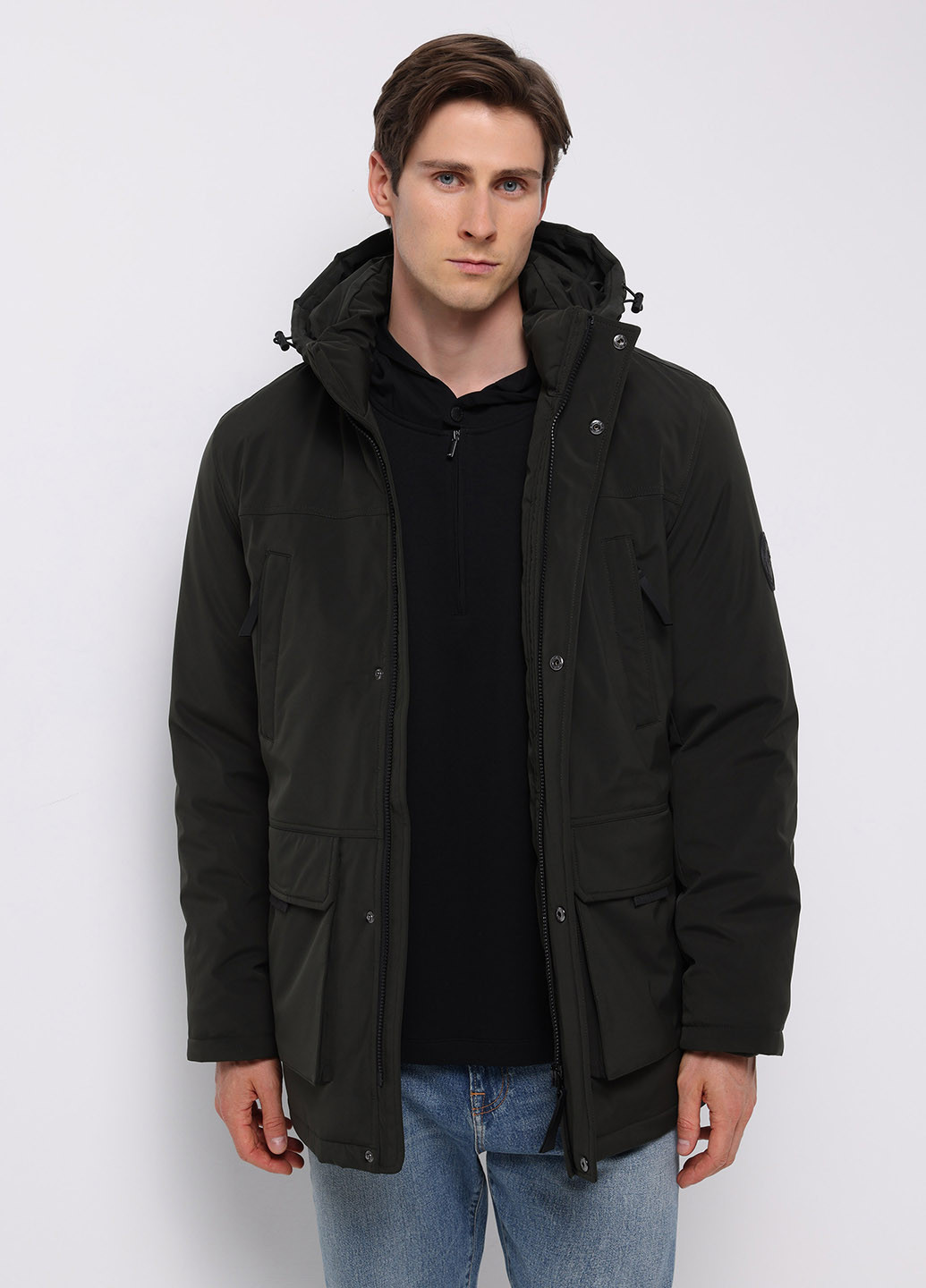 Оливкова (хакі) зимня куртка Colin's