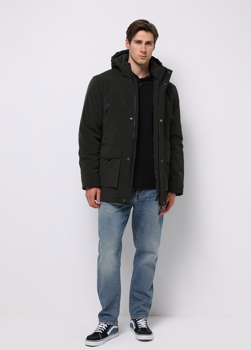 Оливкова (хакі) зимня куртка Colin's