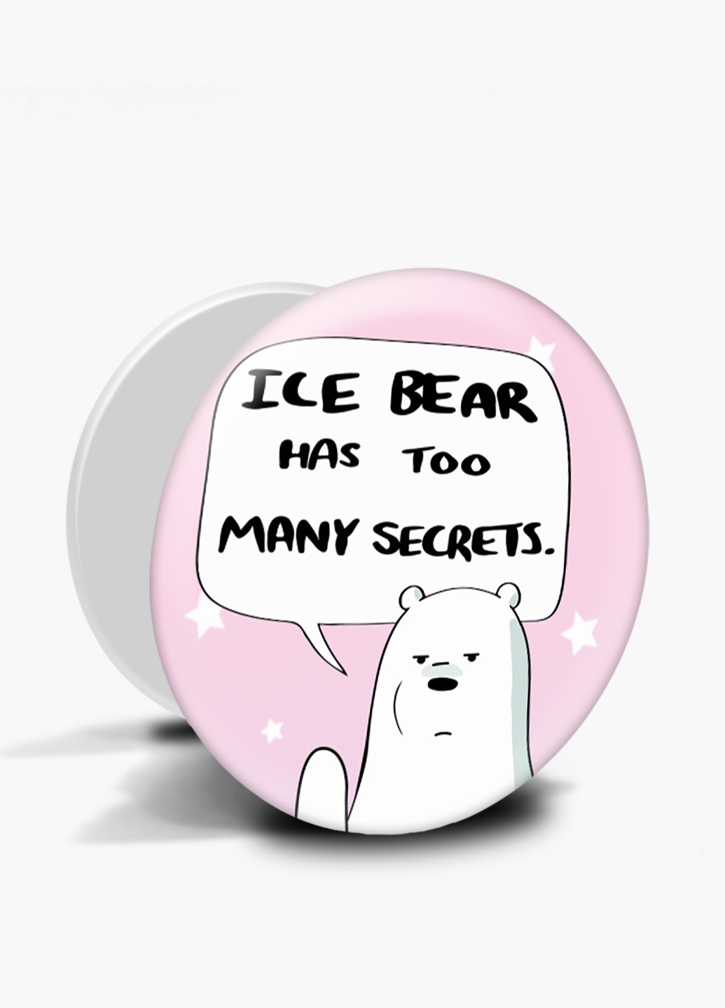 Попсокет (Popsockets) тримач для смартфону Вся правда про ведмедів (We Bare Bears) (8754-2904) Чорний MobiPrint (229014735)