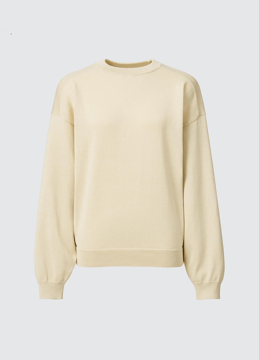 Бежевый свитшот Uniqlo однотонный без декора (296802939)