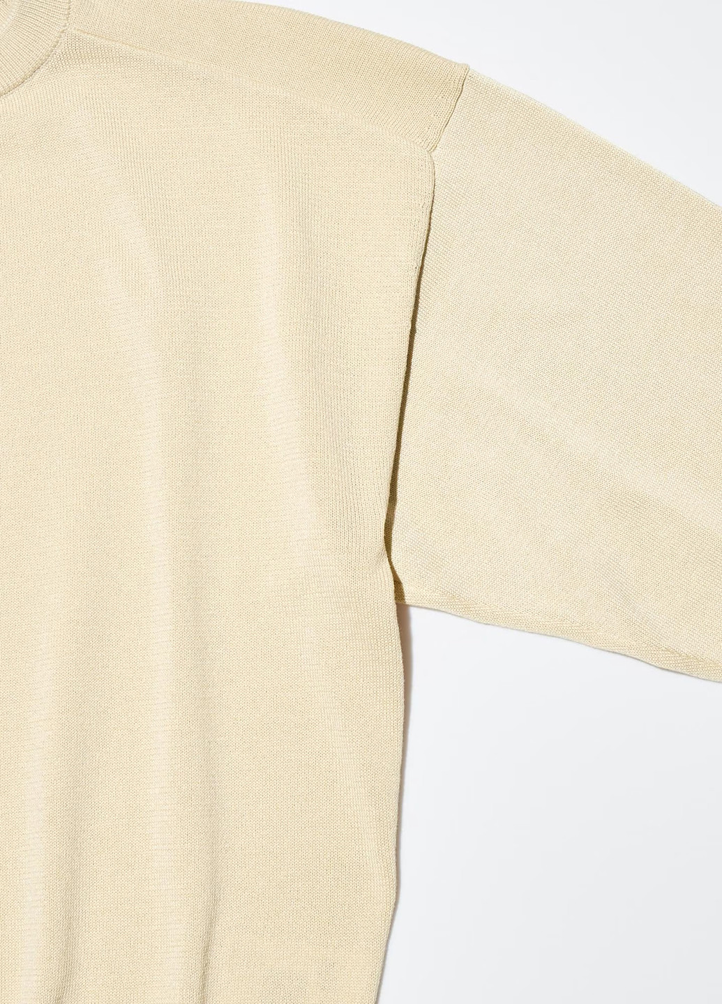 Бежевый свитшот Uniqlo однотонный без декора (296802939)