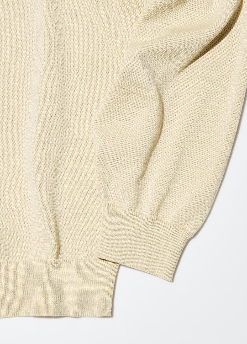 Бежевый свитшот Uniqlo однотонный без декора (296802939)