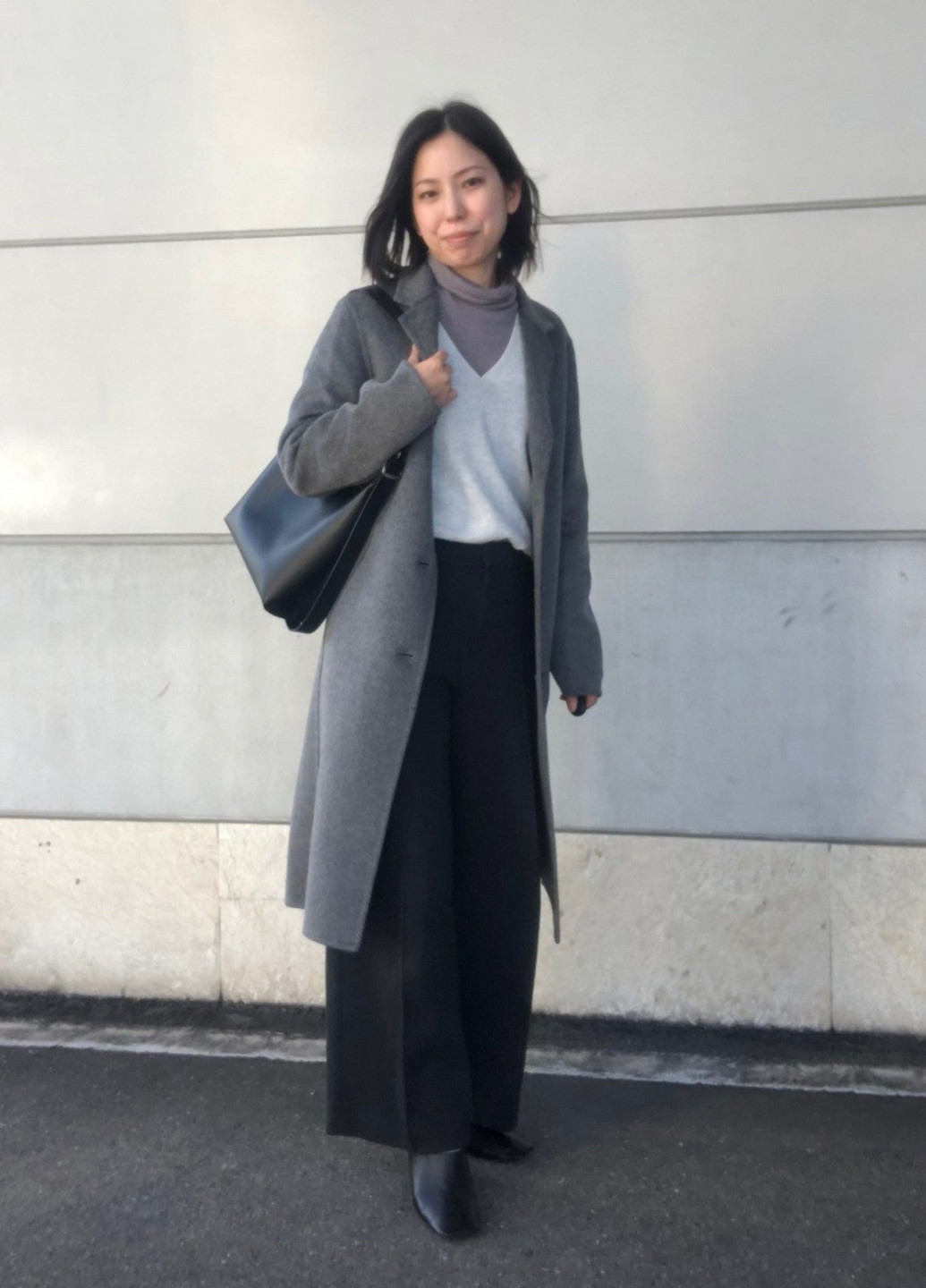 Серый демисезонный пуловер пуловер Uniqlo