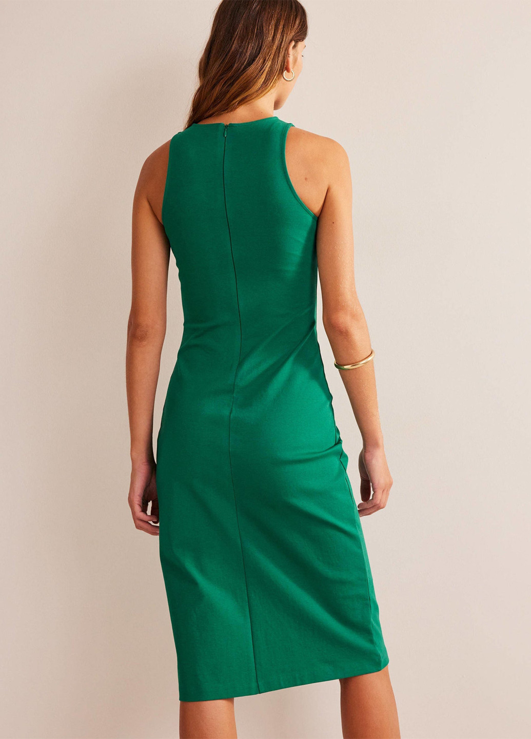 Зеленое кэжуал платье футляр Boden однотонное