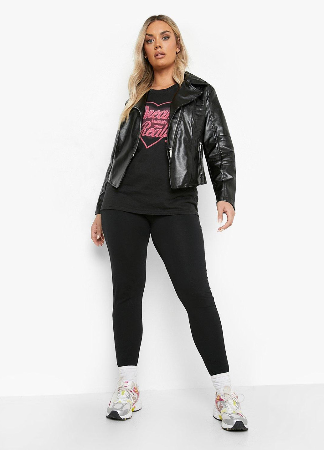 Чорна демісезонна куртка косуха Boohoo