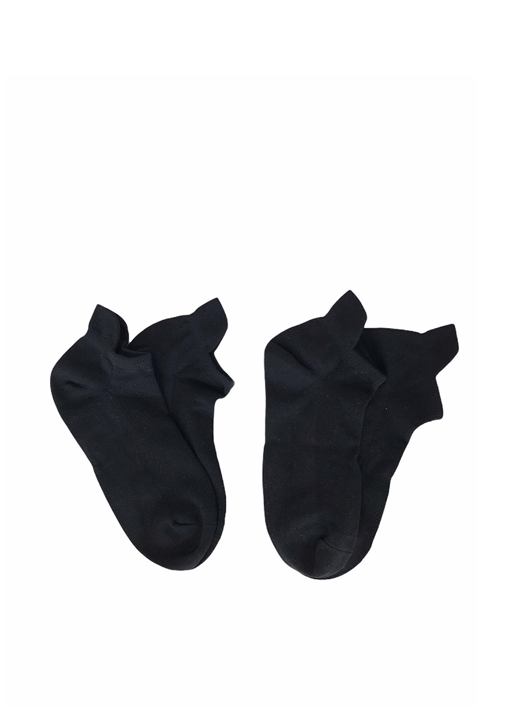 Носки (2 пары) H&M однотонные чёрные повседневные