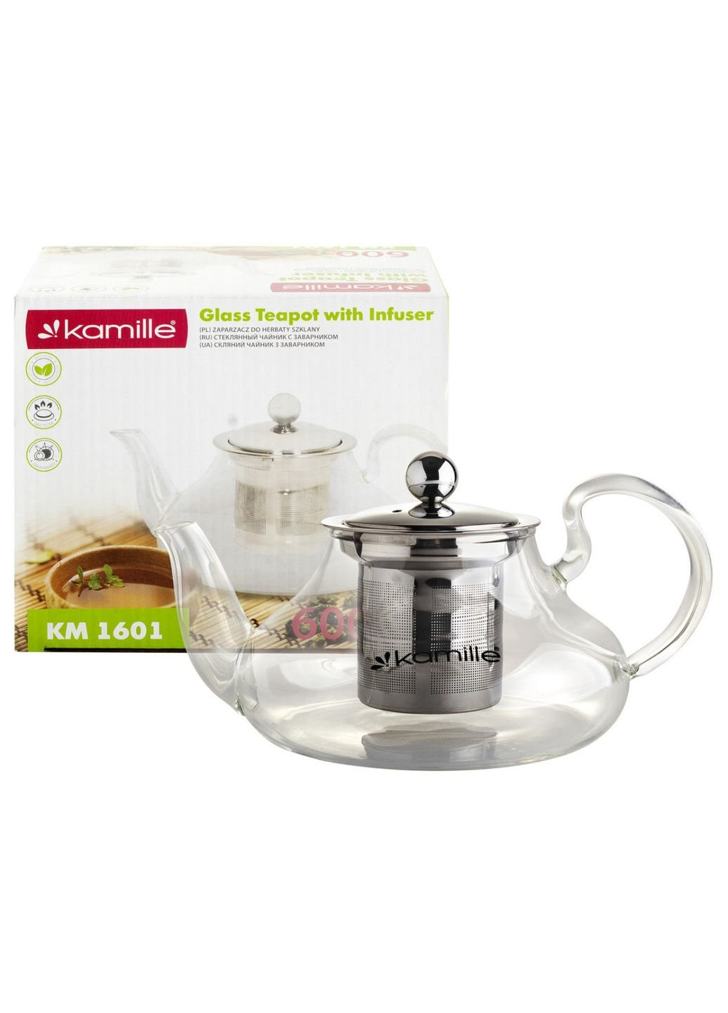 Заварочный чайник KM-1601 600 мл Kamille (253558984)