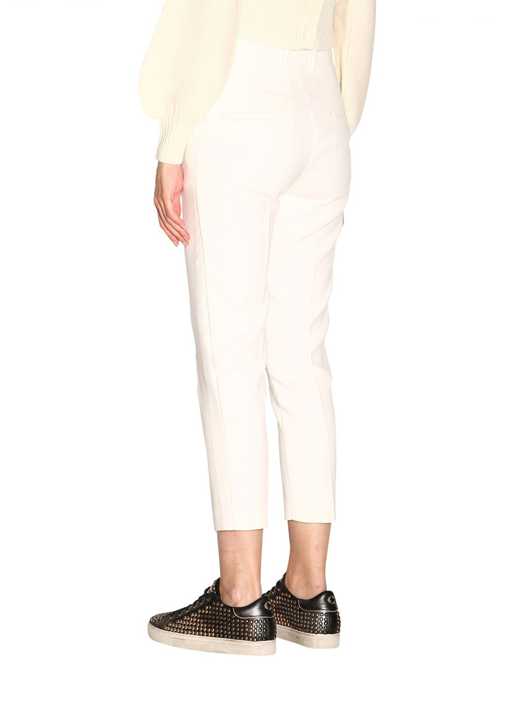 Белые кэжуал демисезонные зауженные, укороченные брюки Pinko