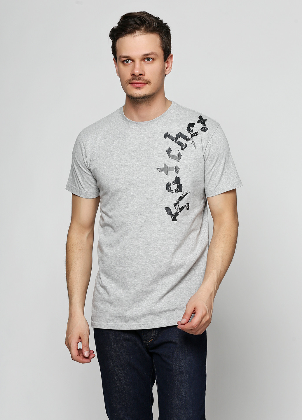 Серая футболка с коротким рукавом Dobermans Aggressive