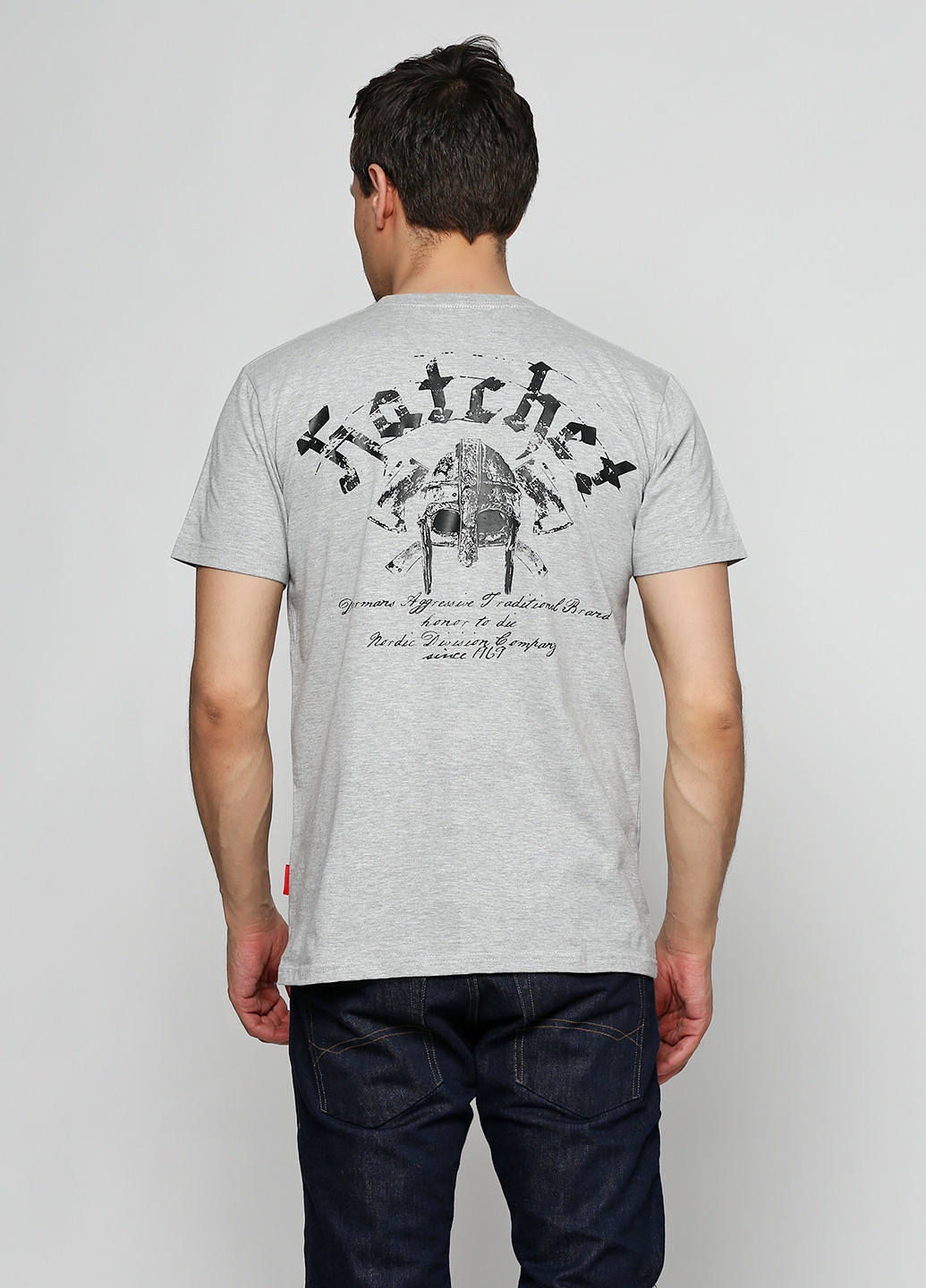 Серая футболка с коротким рукавом Dobermans Aggressive