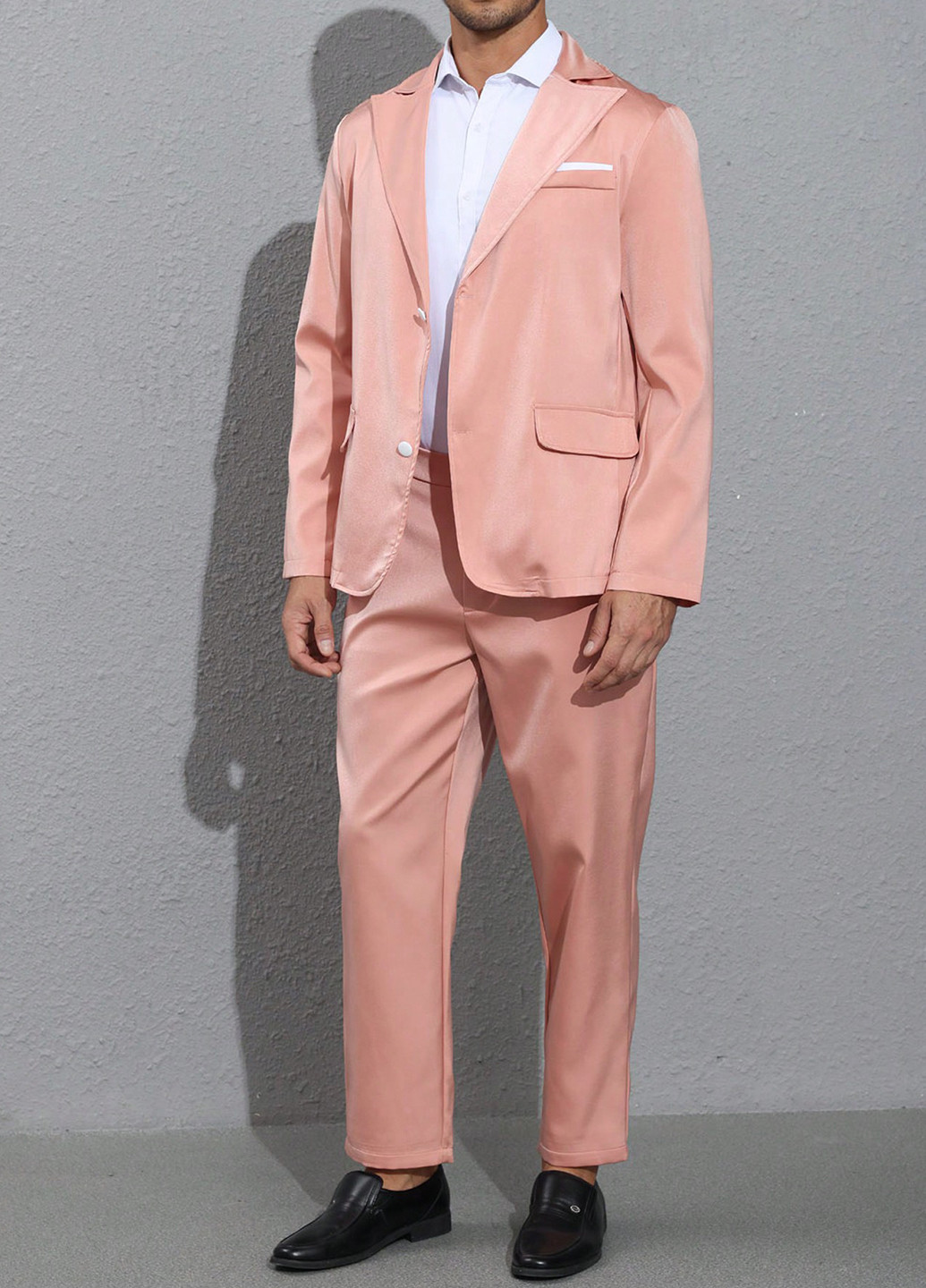 Світло-рожевий демісезонний костюм (піджак, штани) брючний SHEIN