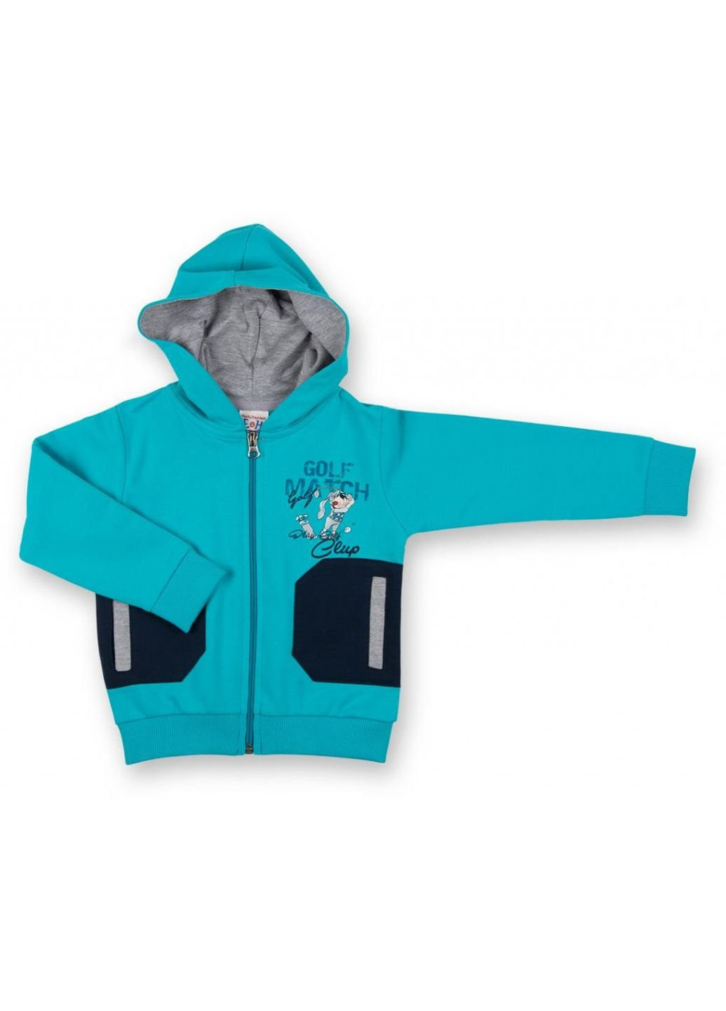 Бирюзовый демисезонный спортивный костюм бирюзовый с собачкой (7879-92b-blue) Breeze