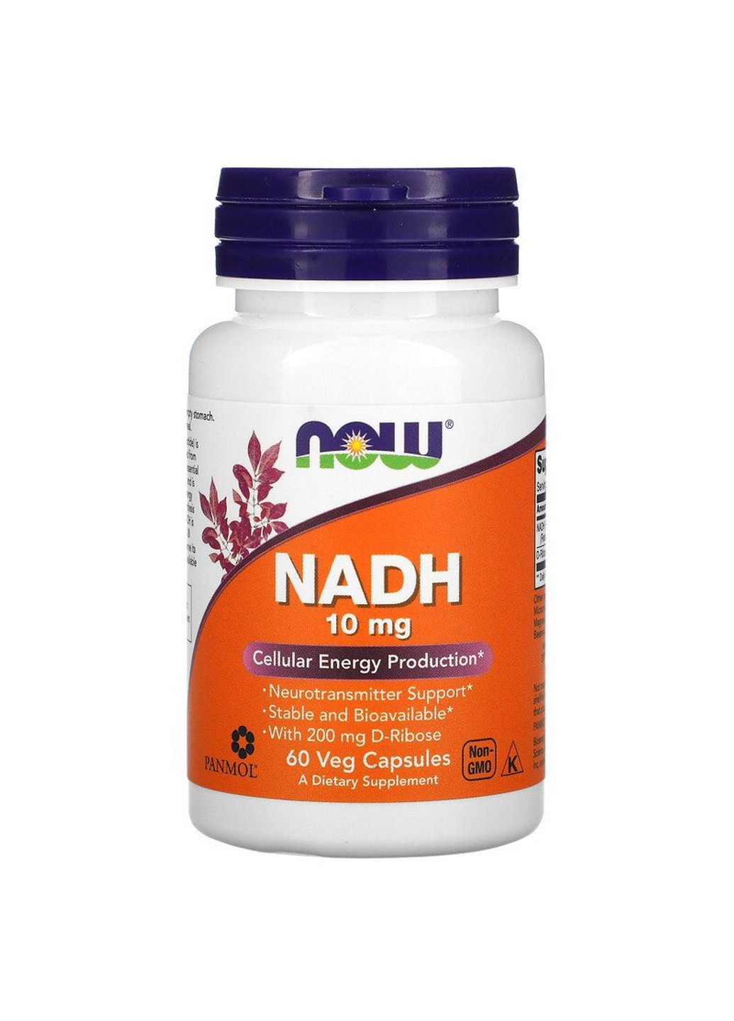 NADH, 10 мг,, 60 вегетарианских капсул Now Foods (255410465)