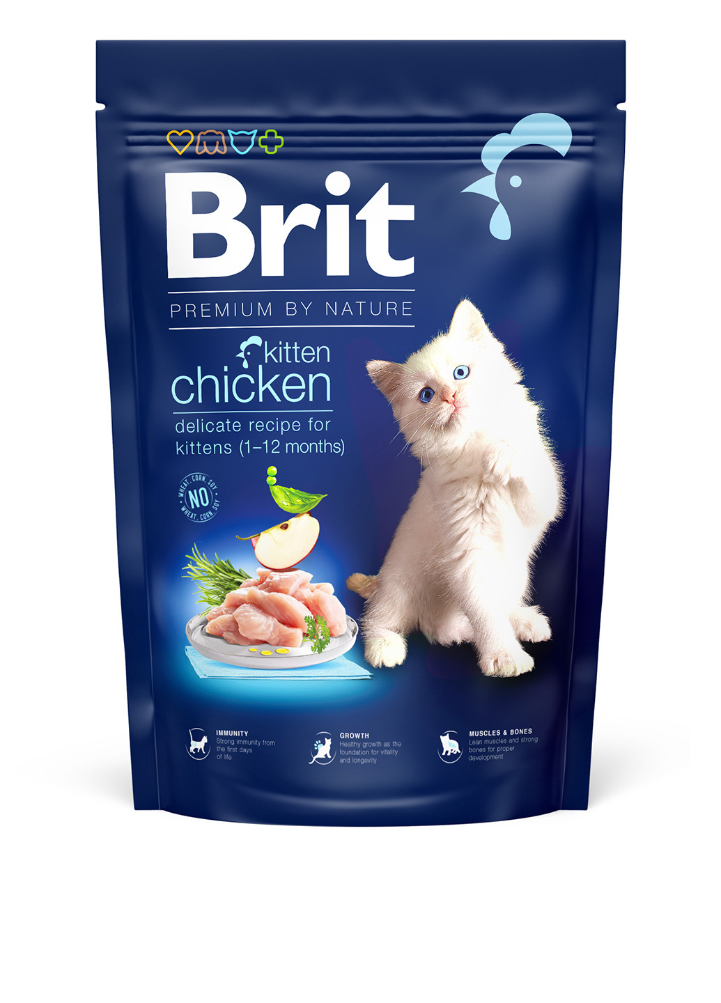 Сухий корм Cat Kitten з куркою, 1,5 кг Brit Premium (252461490)