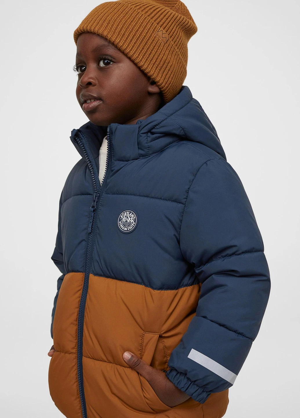 Синяя куртка демісезон,синій-коричневий, H&M