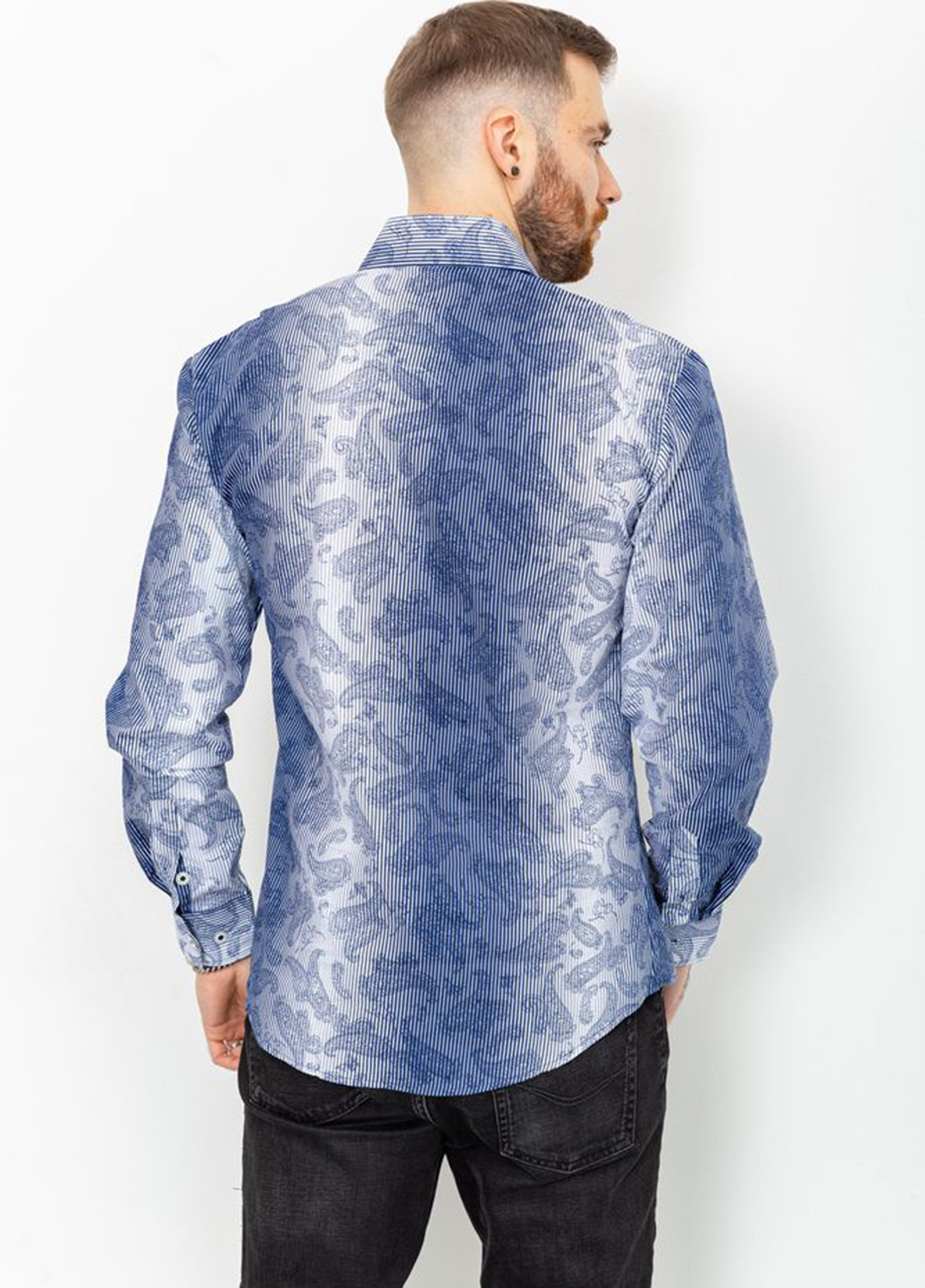 Синяя кэжуал рубашка турецкие огурцы Ager