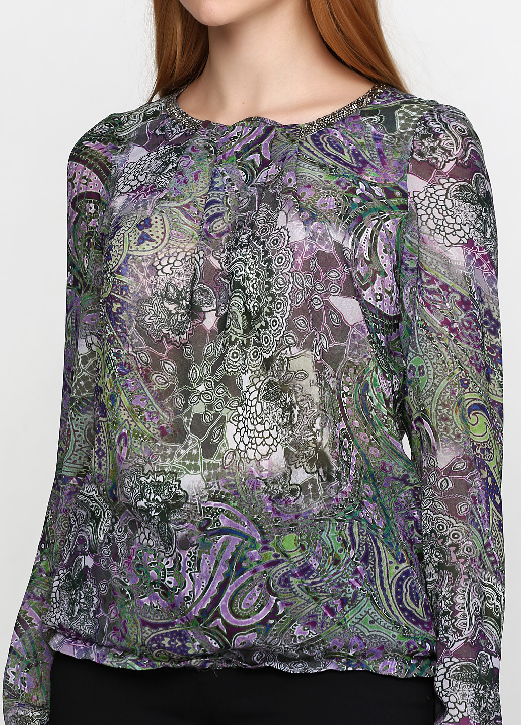 Комбинированная демисезонная блуза Stefanie L