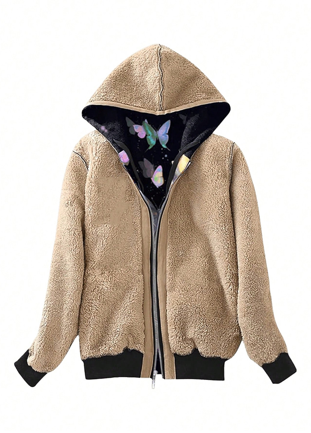 Черная демисезонная куртка SHEIN