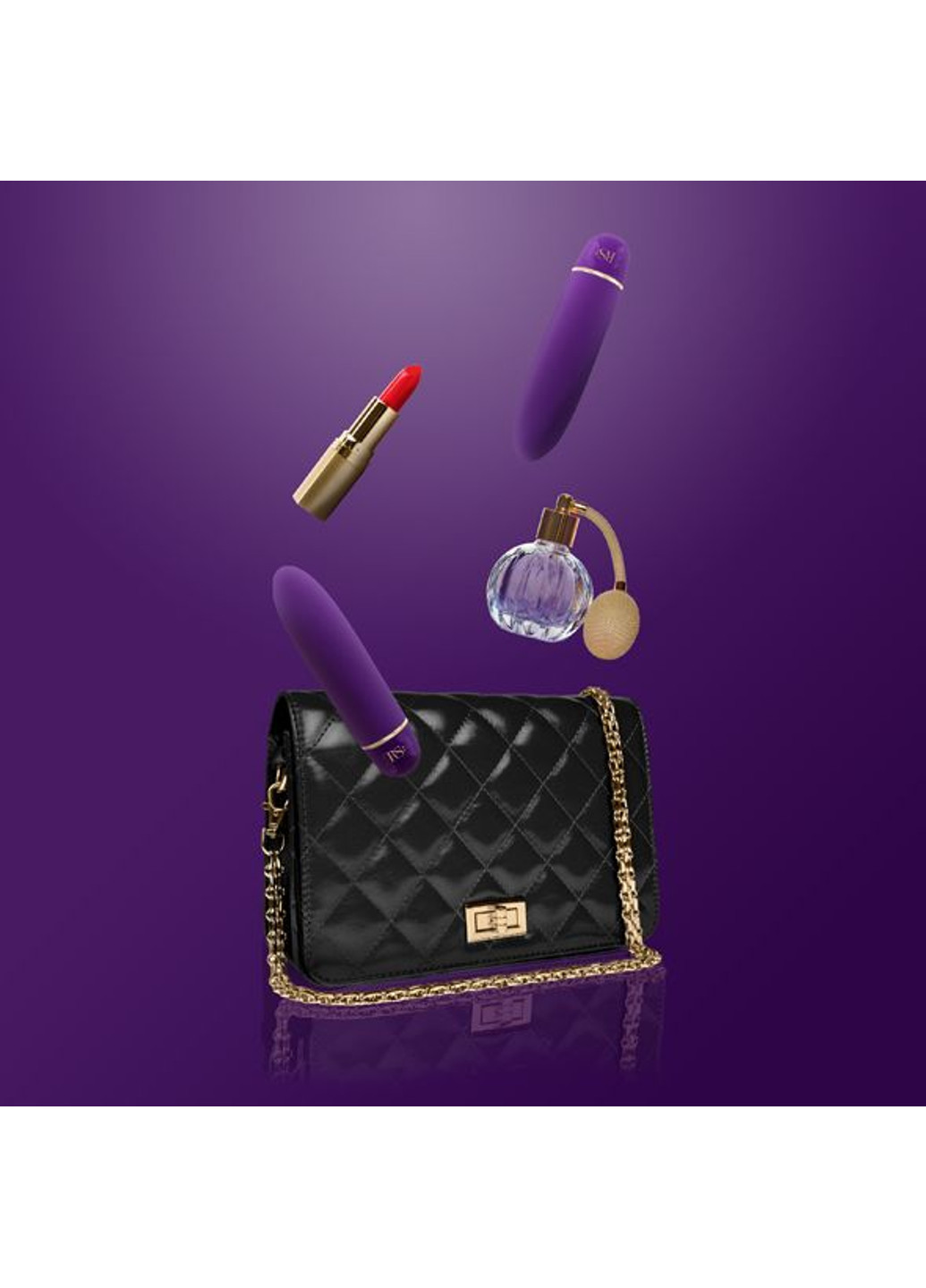 Вибропуля - Classique Vibe мини-вибратор на 7 режимов, чехол-косметичка Deep Purple RIANNE S (252297365)