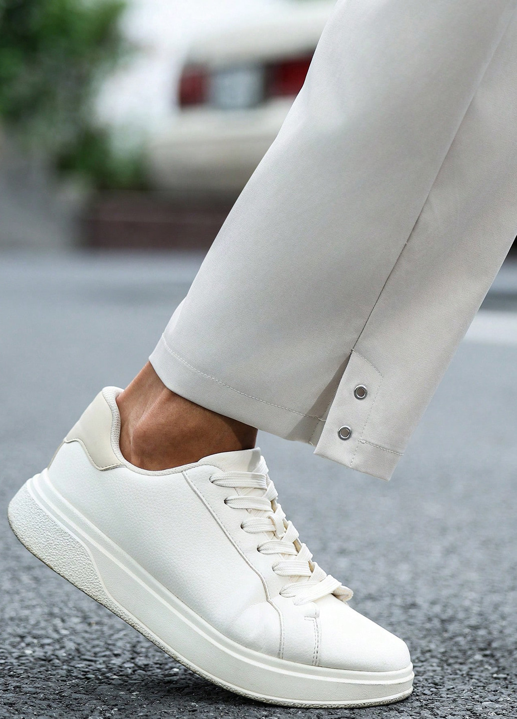 Светло-серые классические, кэжуал демисезонные классические брюки SHEIN