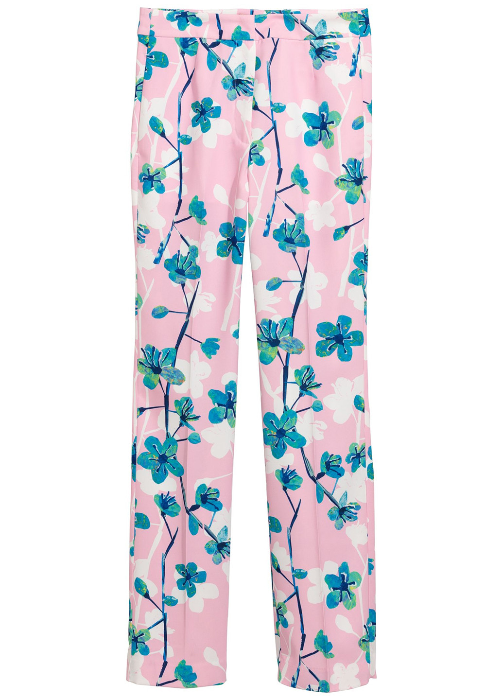 Розовые кэжуал летние прямые брюки H&M