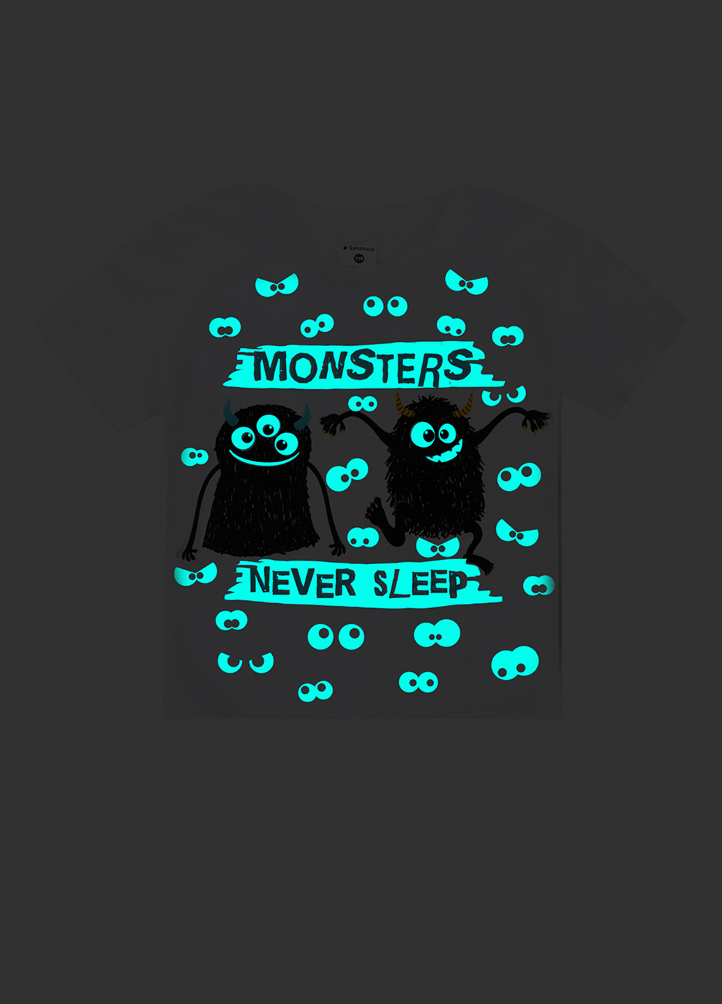 Черно-белая демисезонная пижама (футболка, шорты) Garnamama