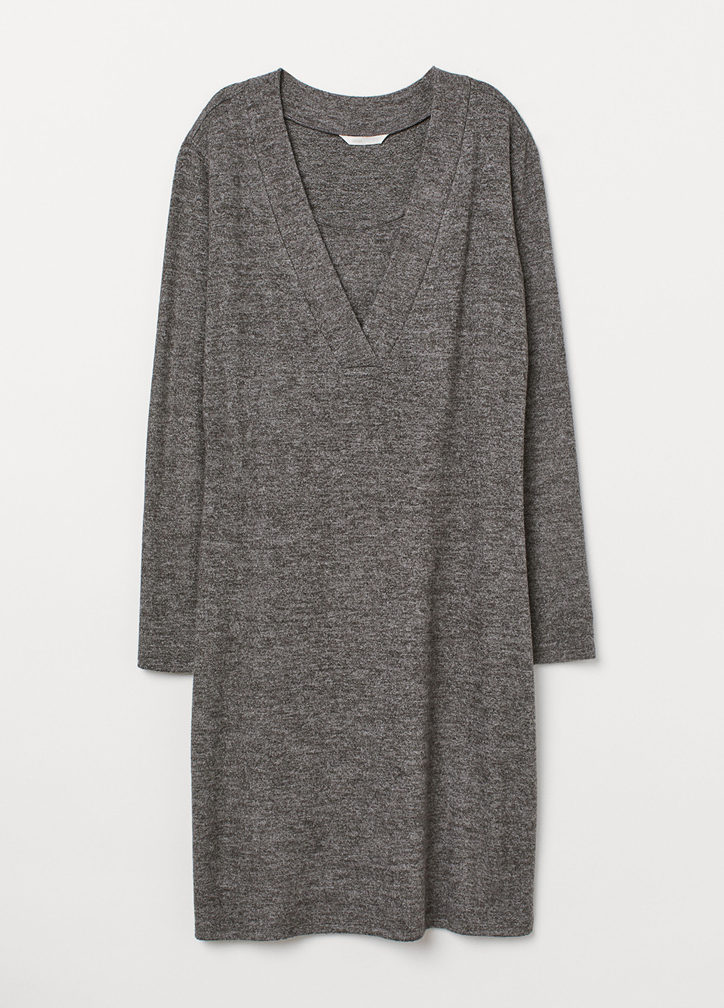Темно-сіра кежуал сукня для годуючих H&M меланжева